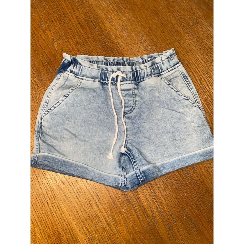 Acid Wash Denim Shorts-8